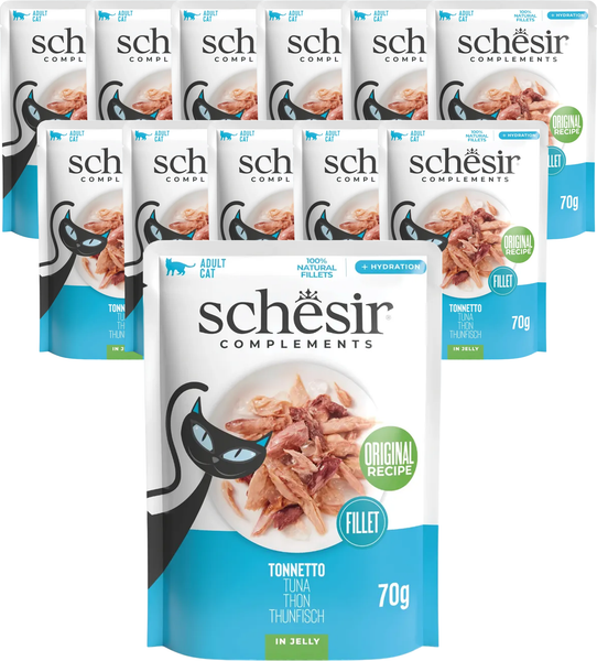 Влажный корм для кошек Schesir Complements Тунец в желе - фото