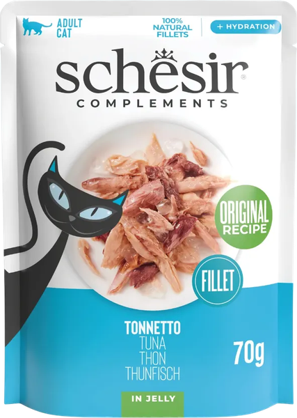 Влажный корм для кошек Schesir Complements Тунец в желе