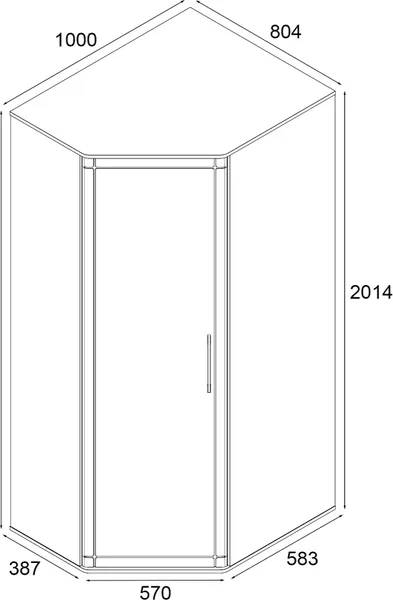 Шкаф MODULA Карпин INV01HC-1D-1000/804/2014(05)