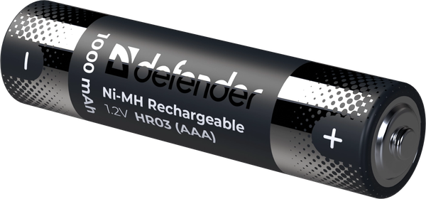 Комплект аккумуляторов Defender HR03-2BL 1000mAh ААА Ni-MH / 56511