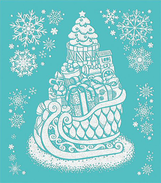 Наклейка на окно Феникс-Презент Сани с подарками 86024 - фото