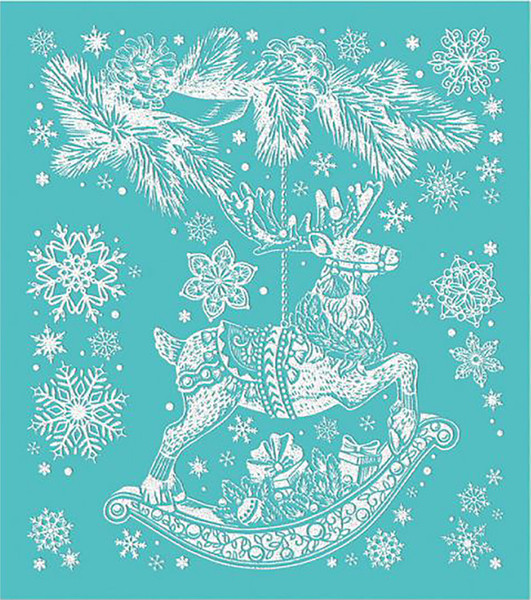 Наклейка на окно Феникс-Презент Лошадка с веточкой 86028 - фото