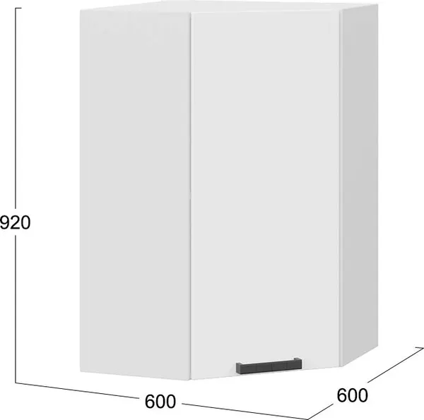 Шкаф навесной для кухни ТриЯ Детройт 1ВВ6У угловой