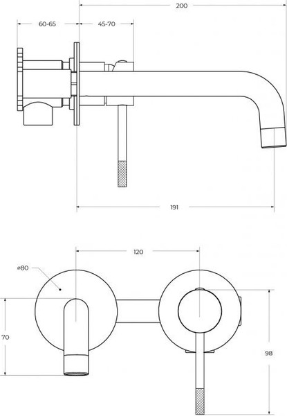Смеситель Cezares RELAX-BLI2-1-01-W0