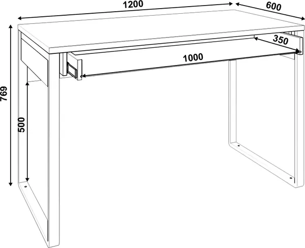 Письменный стол MODULA Карпин INV01SP-1S-1200/600/767(12)