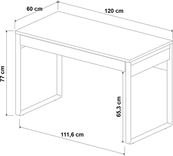 Письменный стол MODULA Карпин INV01SP-1S-1200/600/767(11)