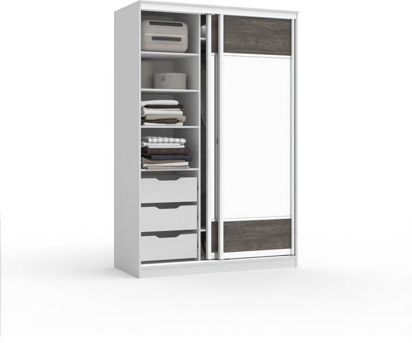 Шкаф-купе Кортекс-мебель Сенатор ШК10 геометрия с зеркалом