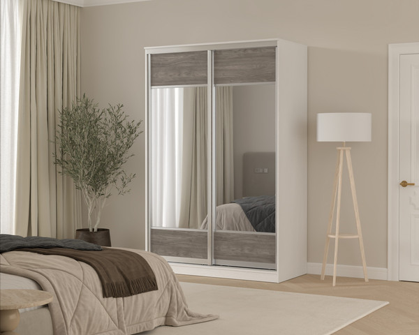 Шкаф-купе Кортекс-мебель Сенатор ШК10 геометрия с зеркалом