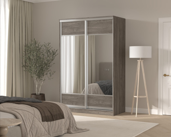 Шкаф-купе Кортекс-мебель Сенатор ШК10 геометрия с зеркалом