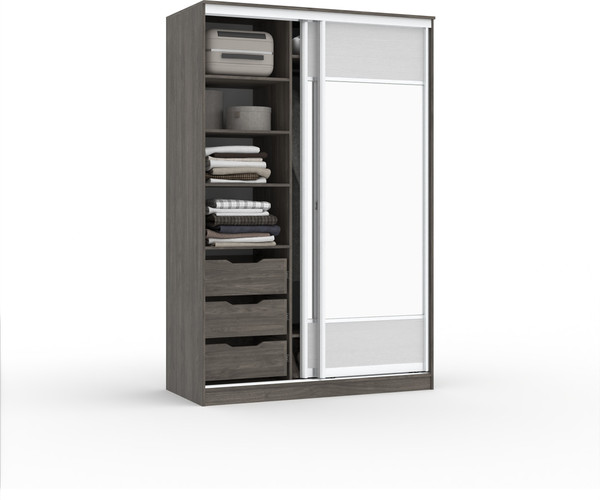 Шкаф-купе Кортекс-мебель Сенатор ШК10 геометрия с зеркалом