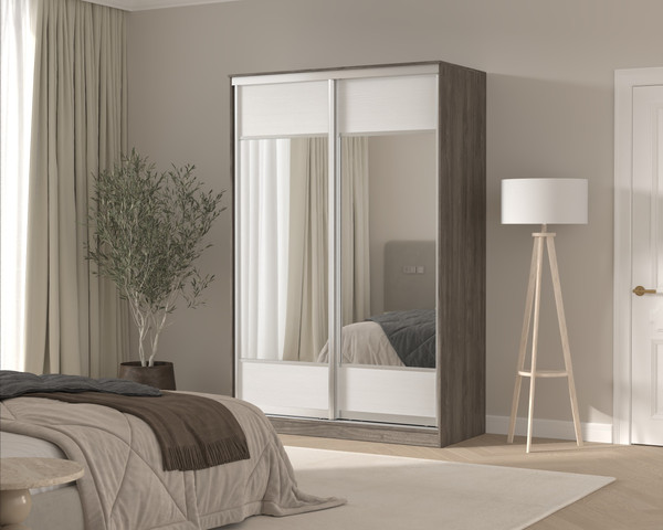 Шкаф-купе Кортекс-мебель Сенатор ШК10 геометрия с зеркалом