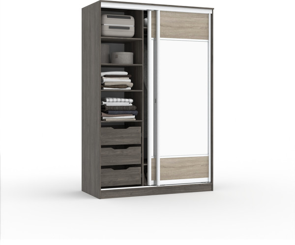 Шкаф-купе Кортекс-мебель Сенатор ШК10 геометрия с зеркалом