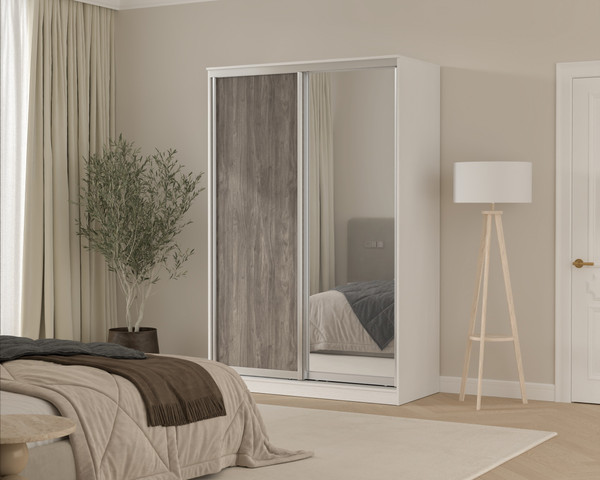 Шкаф-купе Кортекс-мебель Сенатор ШК10 классика с зеркалом