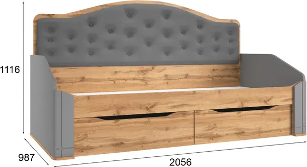 Тахта MODULA Карпин INV01KM-2S-2056/987/1116(06)