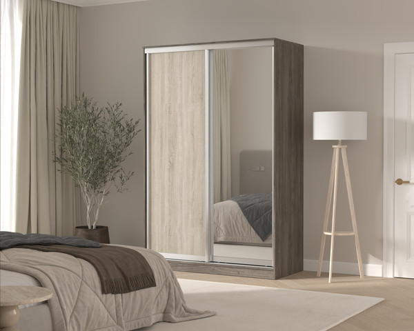 Шкаф-купе Кортекс-мебель Сенатор ШК10 классика с зеркалом - фото