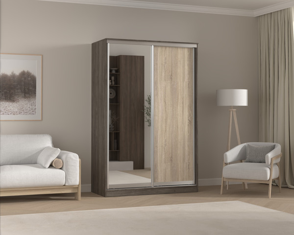 Шкаф-купе Кортекс-мебель Сенатор ШК10 классика с зеркалом