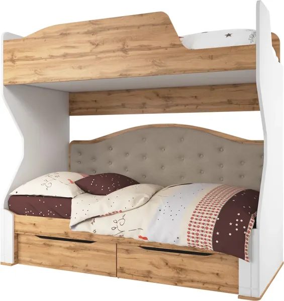 Двухъярусная кровать MODULA Карпин INV01KMW-2SR-2054/987/1829(03) - фото