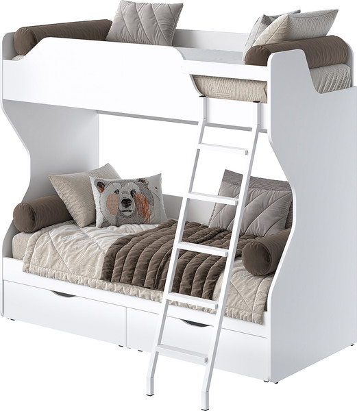 Двухъярусная кровать MODULA Ламелла INV05KW-2054/954/1829(11)