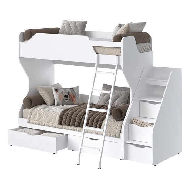 Двухъярусная кровать MODULA Ламелла INV05KW-2054/954/1829(11)