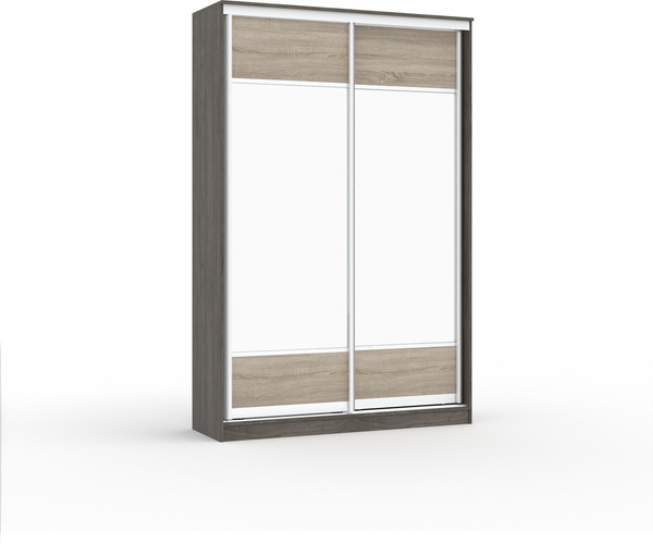 Шкаф-купе Кортекс-мебель Сенатор ШК10-45 геометрия с зеркалом - фото