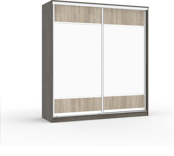 Шкаф-купе Кортекс-мебель Сенатор ШК12 геометрия с зеркалом - фото