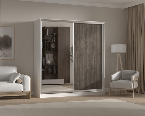 Шкаф-купе Кортекс-мебель Сенатор ШК12 классика с зеркалом