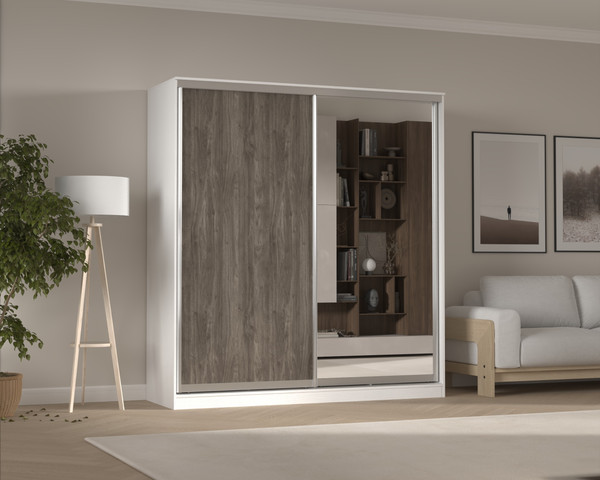 Шкаф-купе Кортекс-мебель Сенатор ШК12 классика с зеркалом