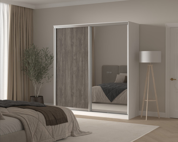 Шкаф-купе Кортекс-мебель Сенатор ШК12 классика с зеркалом