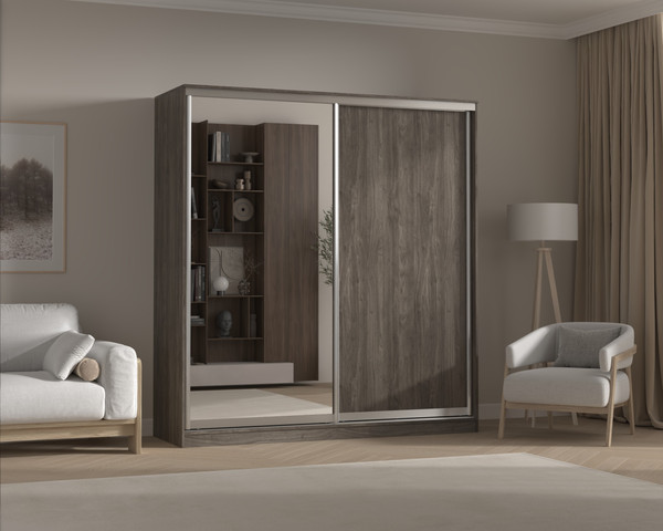 Шкаф-купе Кортекс-мебель Сенатор ШК12 классика с зеркалом