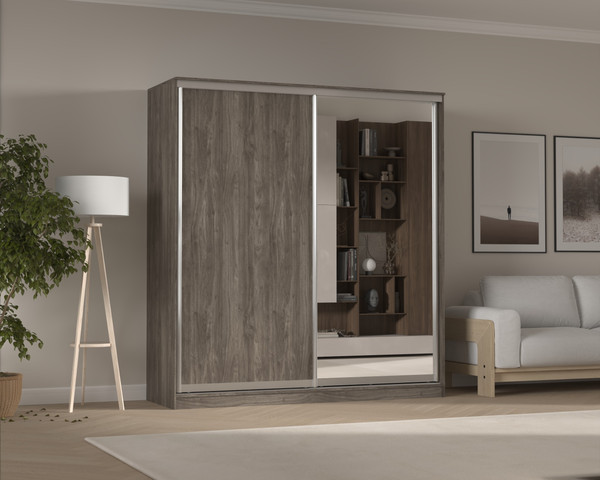 Шкаф-купе Кортекс-мебель Сенатор ШК12 классика с зеркалом