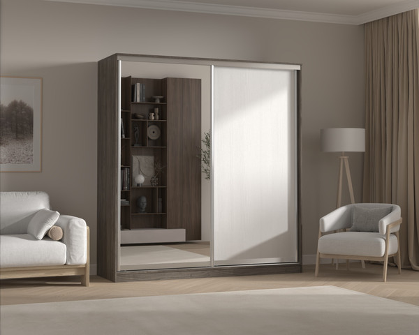 Шкаф-купе Кортекс-мебель Сенатор ШК12 классика с зеркалом