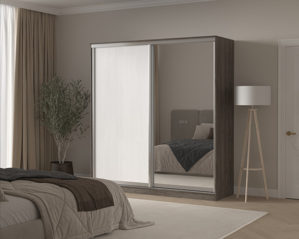 Шкаф-купе Кортекс-мебель Сенатор ШК12 классика с зеркалом