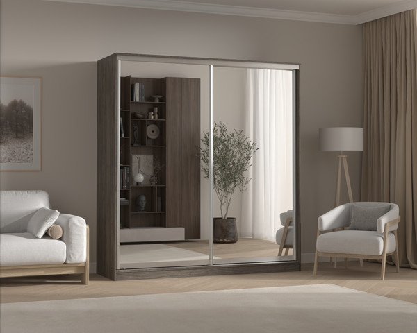 Шкаф-купе Кортекс-мебель Сенатор ШК12 классика 2 зеркала