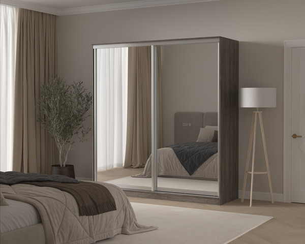 Шкаф-купе Кортекс-мебель Сенатор ШК12 классика 2 зеркала