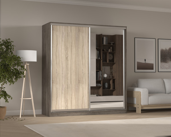 Шкаф-купе Кортекс-мебель Сенатор ШК12 классика с зеркалом