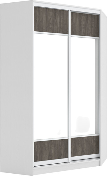 Шкаф-купе Кортекс-мебель Сенатор ШК30 геометрия угловой с зеркалом - фото