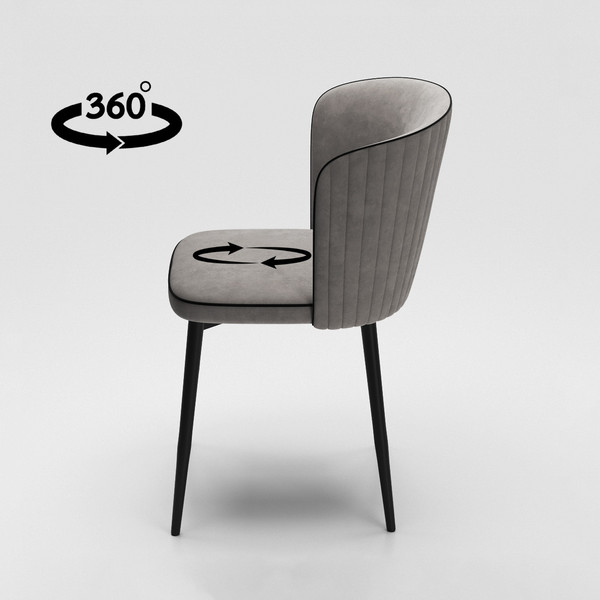 Стул Табурет Милано поворотный (бренди 05 кант черный/каркас черный)