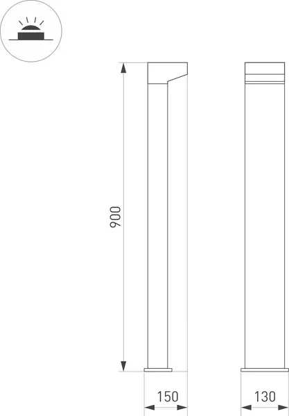 Светильник уличный Arlight LGD-JASMUS-BOLL-H900-12W Warm3000 BK / 050732