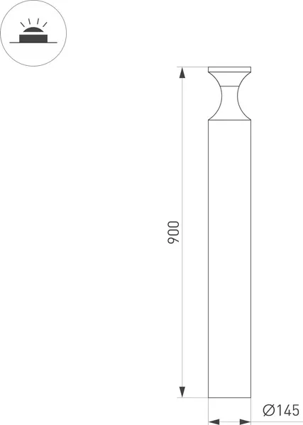 Светильник уличный Arlight LGD-LONDARI-BOLL-H900-12W Warm3000 BK / 050726