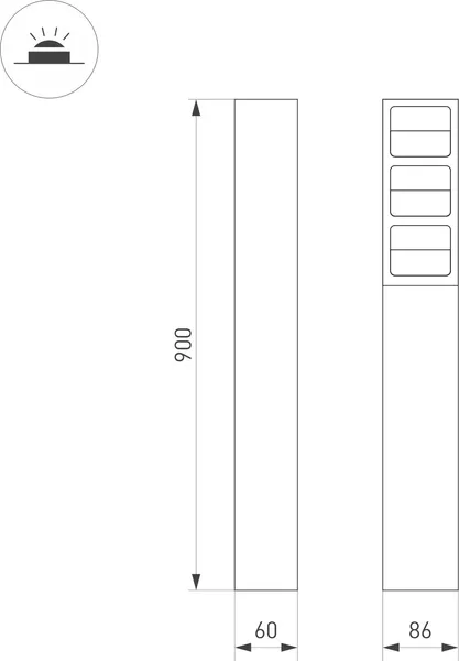 Светильник уличный Arlight LGD-TILLIS-BOLL-H900-12W Warm3000 GR / 050729