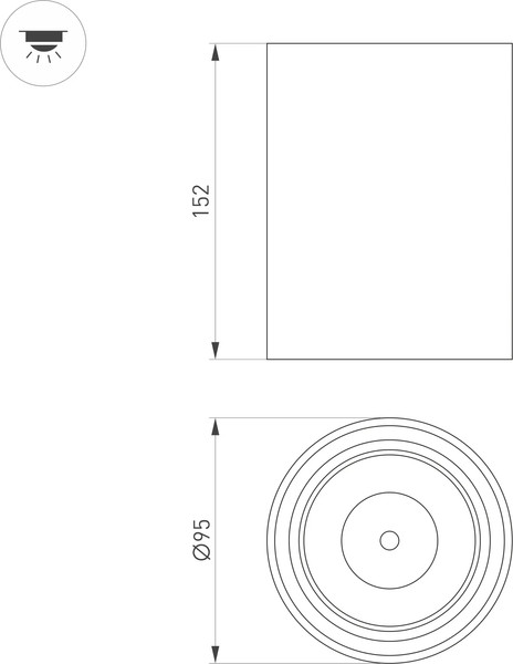 Точечный светильник Arlight SP-SALT-R95-20W Warm3000 BK 40 deg / 056754
