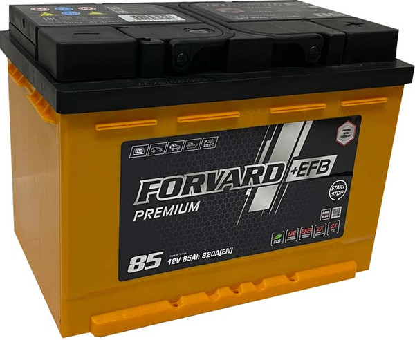 Автомобильный аккумулятор FORVARD EFB Premium 85 Ah (0) 820A L3 12V85 AH/L3 / FEPL3.85.820.SMF - фото