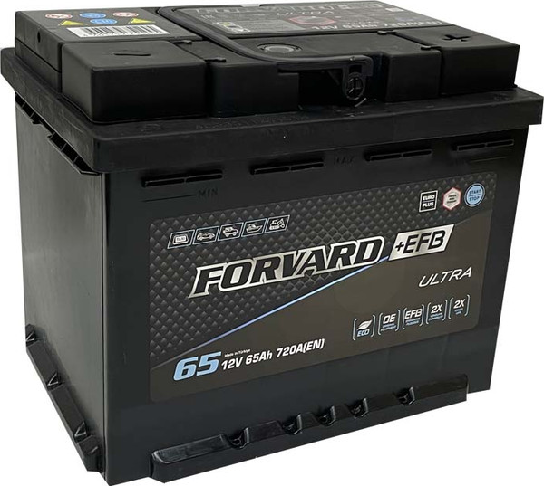 Автомобильный аккумулятор FORVARD EFB Ultra 720A L2 12V65 AH/L2-EFB / FEUL2.65.720.EFB - фото