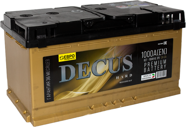 Автомобильный аккумулятор DECUS 110 Ah (0) 1 100A L5 6СТ-110 / 110 255 K11 D - фото