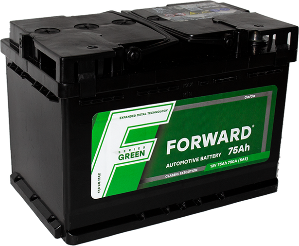 Автомобильный аккумулятор ForwarD Green 75 Ah (0) 750A L3 6СТ-75 / 075 022 K11 FG - фото