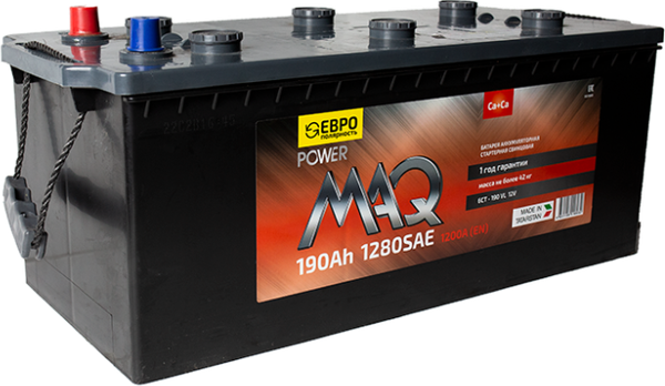 Автомобильный аккумулятор MAQ (3) 1 280A D5 6СТ-190 / 190 023 K11 PM - фото