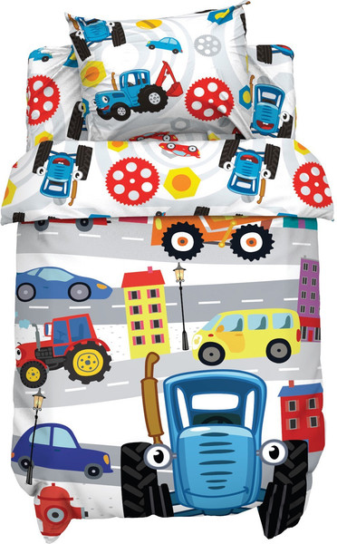 Комплект постельный для малышей Синий трактор Big Town / 7655011 - фото