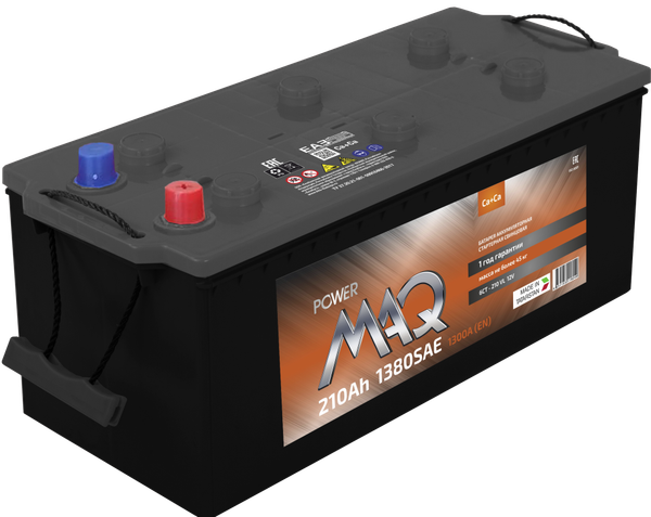 Автомобильный аккумулятор MAQ (4) борт 1 380A D5 6CT-210 / 210 023 K01 PM - фото