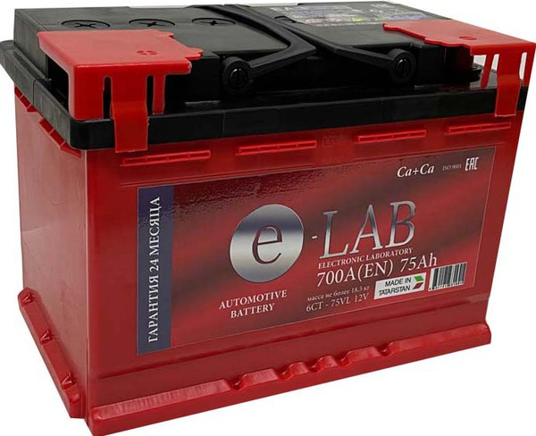 Автомобильный аккумулятор E-Lab (1) 700A L3 6СТ-75 / 075 112 K01 E - фото