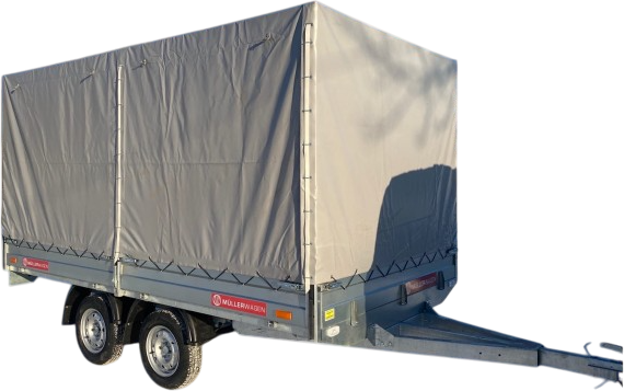 Прицеп для автомобиля Mullerwagen 2035 X2 Plat 3.51x2x0.33 - фото